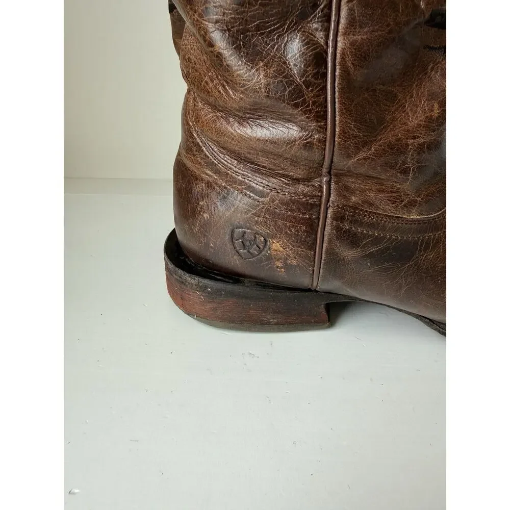 Ariat 13D Circuit Patriot Western Boot Full-Grain Leather American Flag Sq Toe